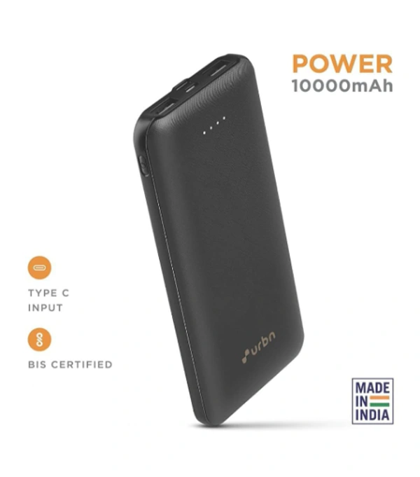 Urbn Power Bank 10000 maH - 10000 maH, Black